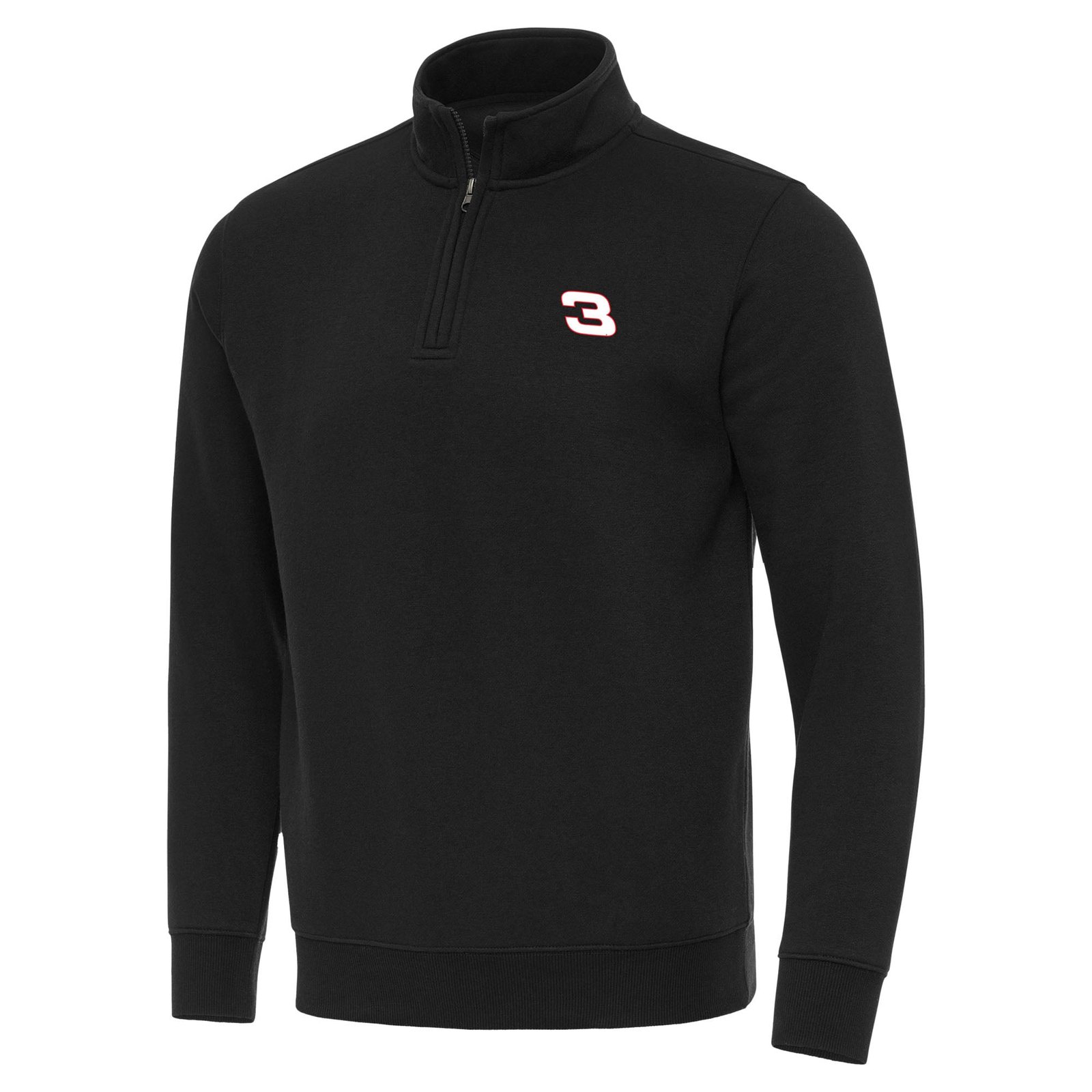 Men’s Antigua Black Richard Childress Racing Victory Quarter-Zip Sweatshirt