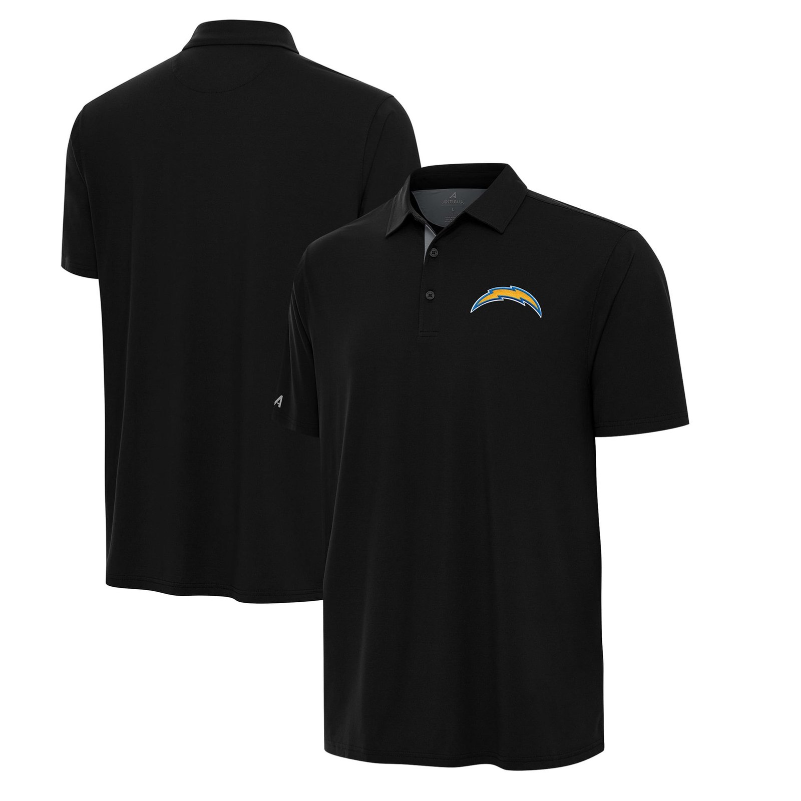 Men’s Antigua Black/Gray Los Angeles Chargers Era Polo