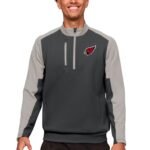 Men’s Antigua Charcoal Arizona Cardinals Team Quarter-Zip Pullover Top