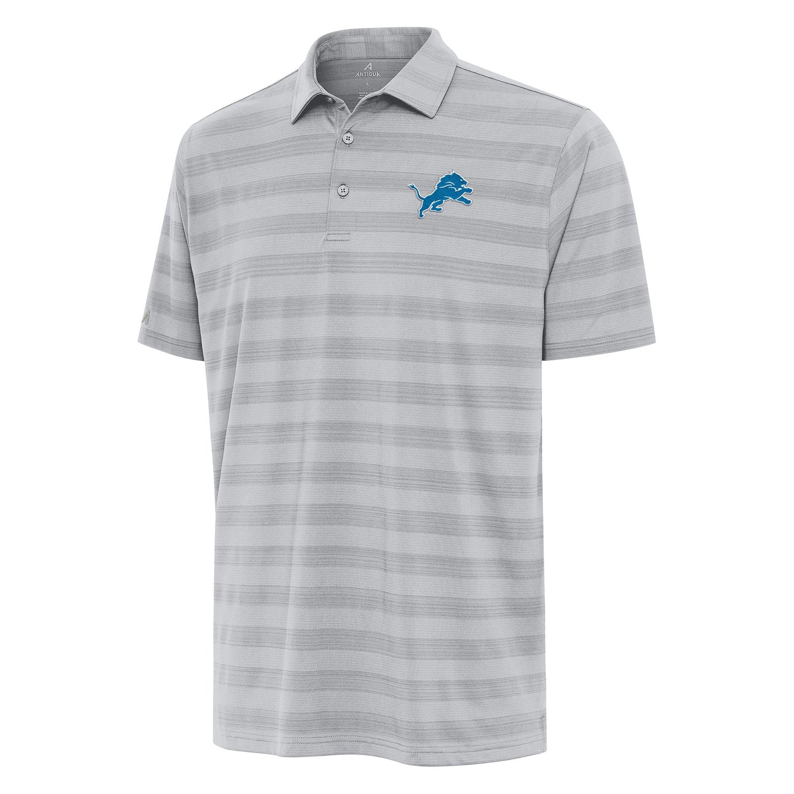 Men’s Antigua Gray Detroit Lions Tunnel Polo