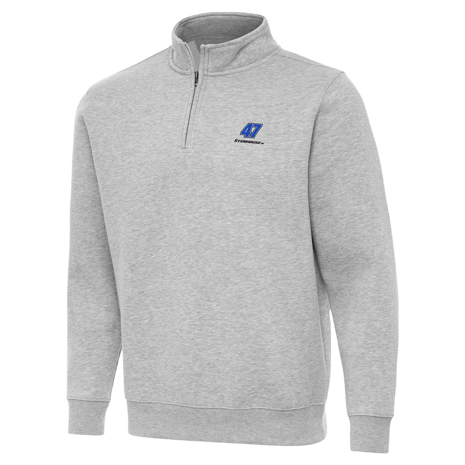 Men’s Antigua Heather Gray Ricky Stenhouse Jr. Victory Quarter-Zip Sweatshirt