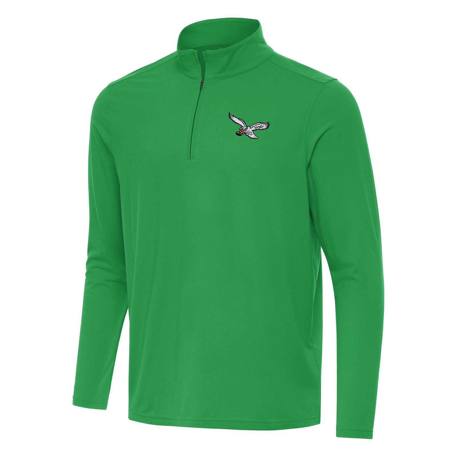Men’s Antigua Kelly Green Philadelphia Eagles Intent Quarter-Zip Pullover Top