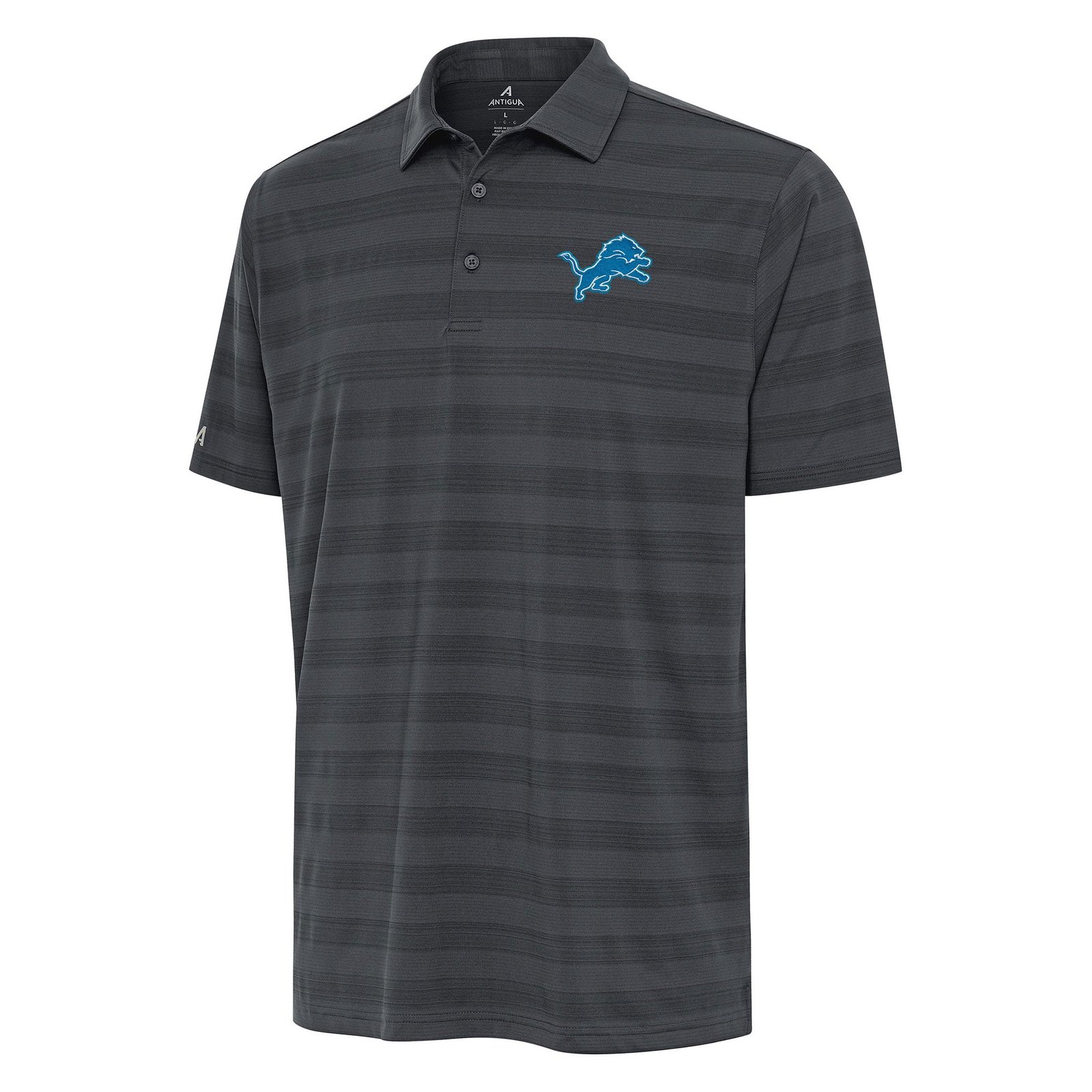 Men’s Antigua Pewter Detroit Lions Tunnel Polo