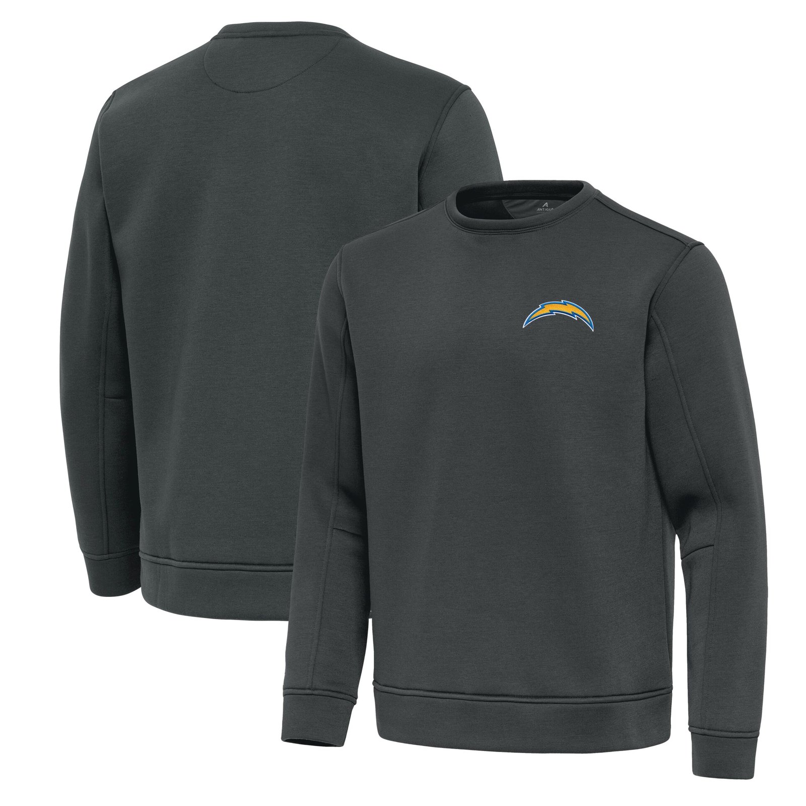 Men’s Antigua Pewter Los Angeles Chargers Relevant Lightweight Pullover Sweatshirt
