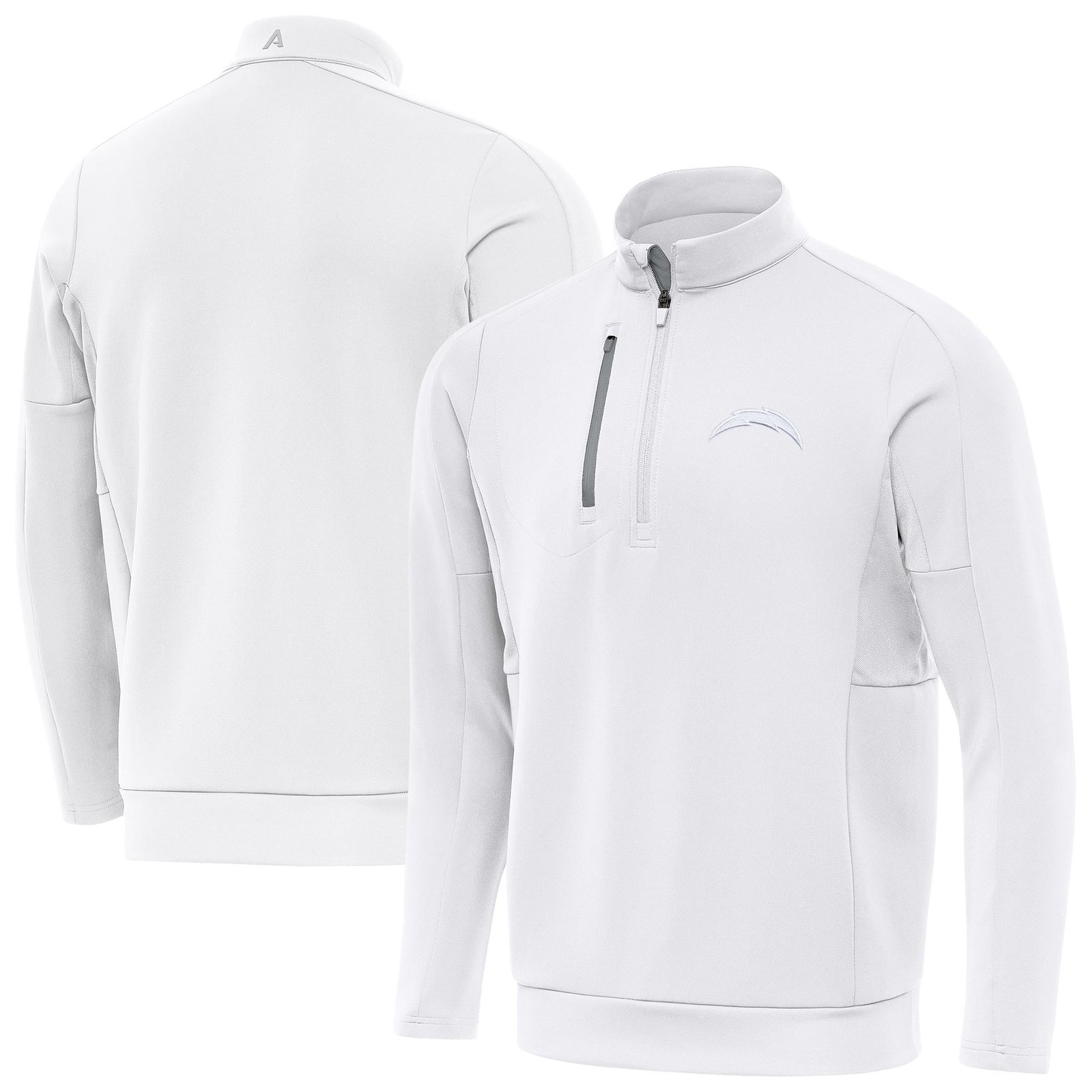 Men’s Antigua White Los Angeles Chargers Generation Quarter-Zip Jacket