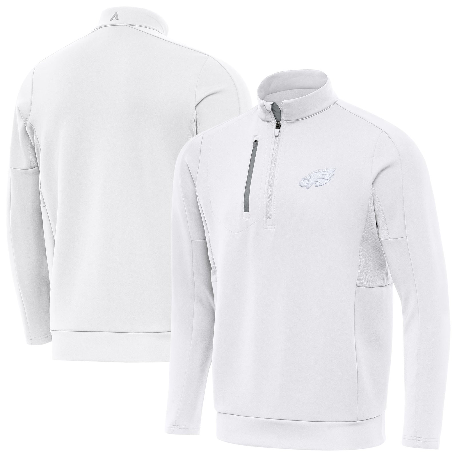 Men’s Antigua White Philadelphia Eagles Generation Quarter-Zip Top