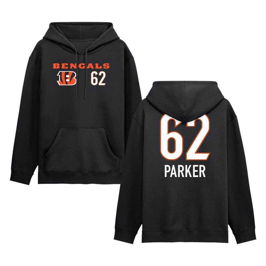 Men’s Black Cincinnati Bengals Touchdown Wordmark Personalized Name & Number Hoodie