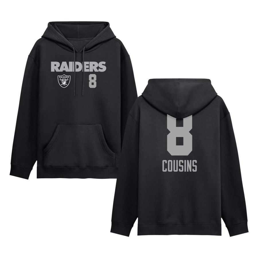 Men’s Black Las Vegas Raiders Touchdown Wordmark Personalized Name & Number Hoodie