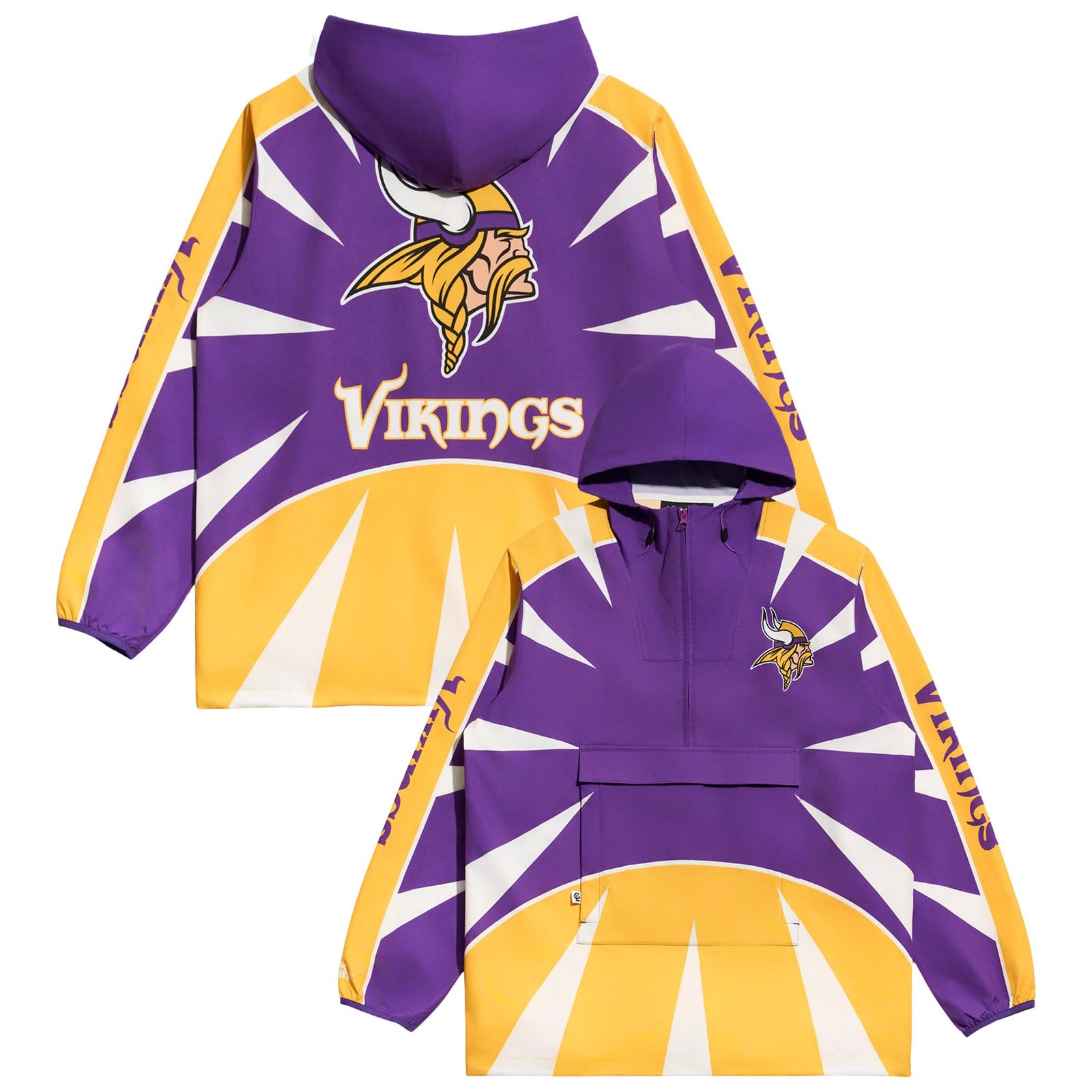 Men’s Chalk Line Purple Minnesota Vikings Spike Anorak Half-Zip Jacket