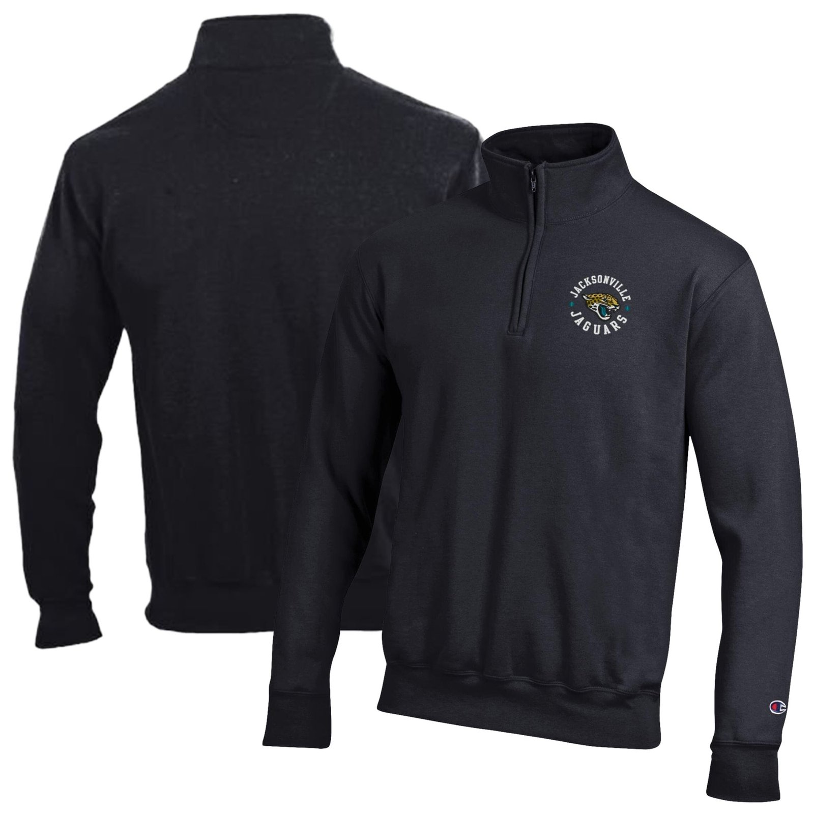 Men’s Champion Black Jacksonville Jaguars Powerblend Quarter-Zip Pullover