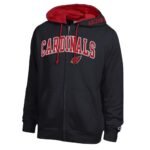 Men’s Champion Black/Cardinal Arizona Cardinals Full-Zip Hoodie