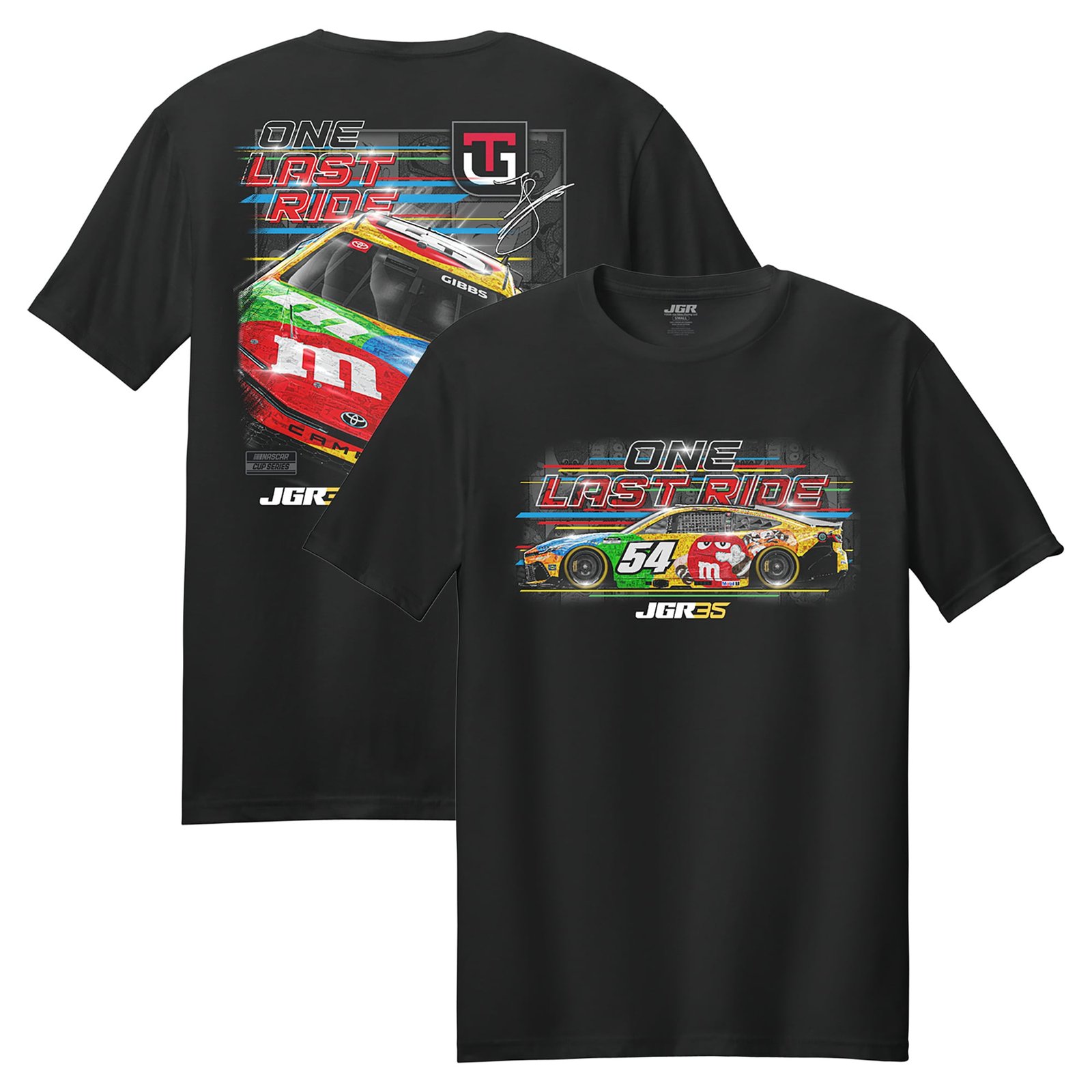 Men’s Classic Ink Black Ty Gibbs M&M’s Car One Last Ride T-Shirt