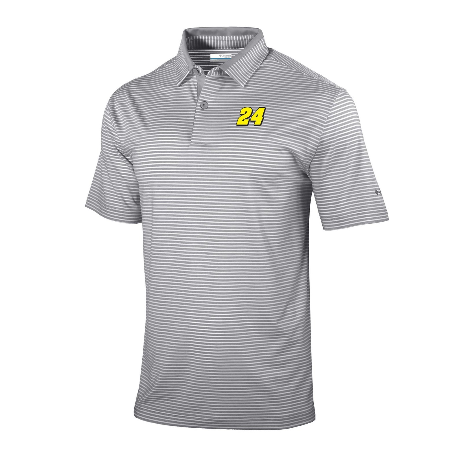 Men’s Columbia Gray Jeff Gordon Omni-Wick Golden Hills Polo