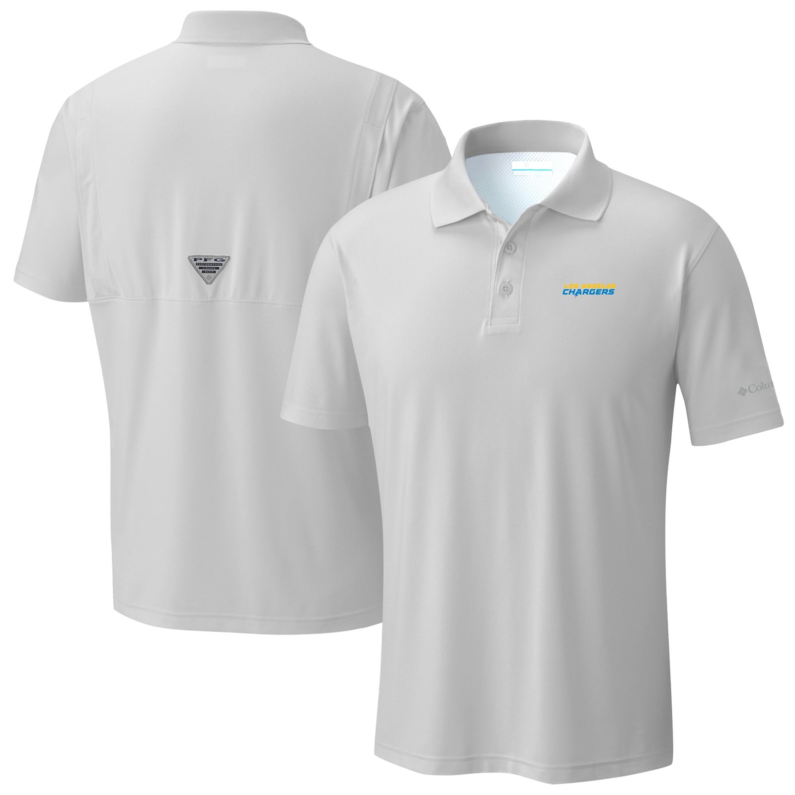 Men’s Columbia Light Gray Los Angeles Chargers Low Drag Offshore Polo