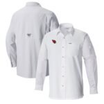 Men’s Columbia White Arizona Cardinals Slack Tide Omni-Wick Long Sleeve Button-Up Shirt