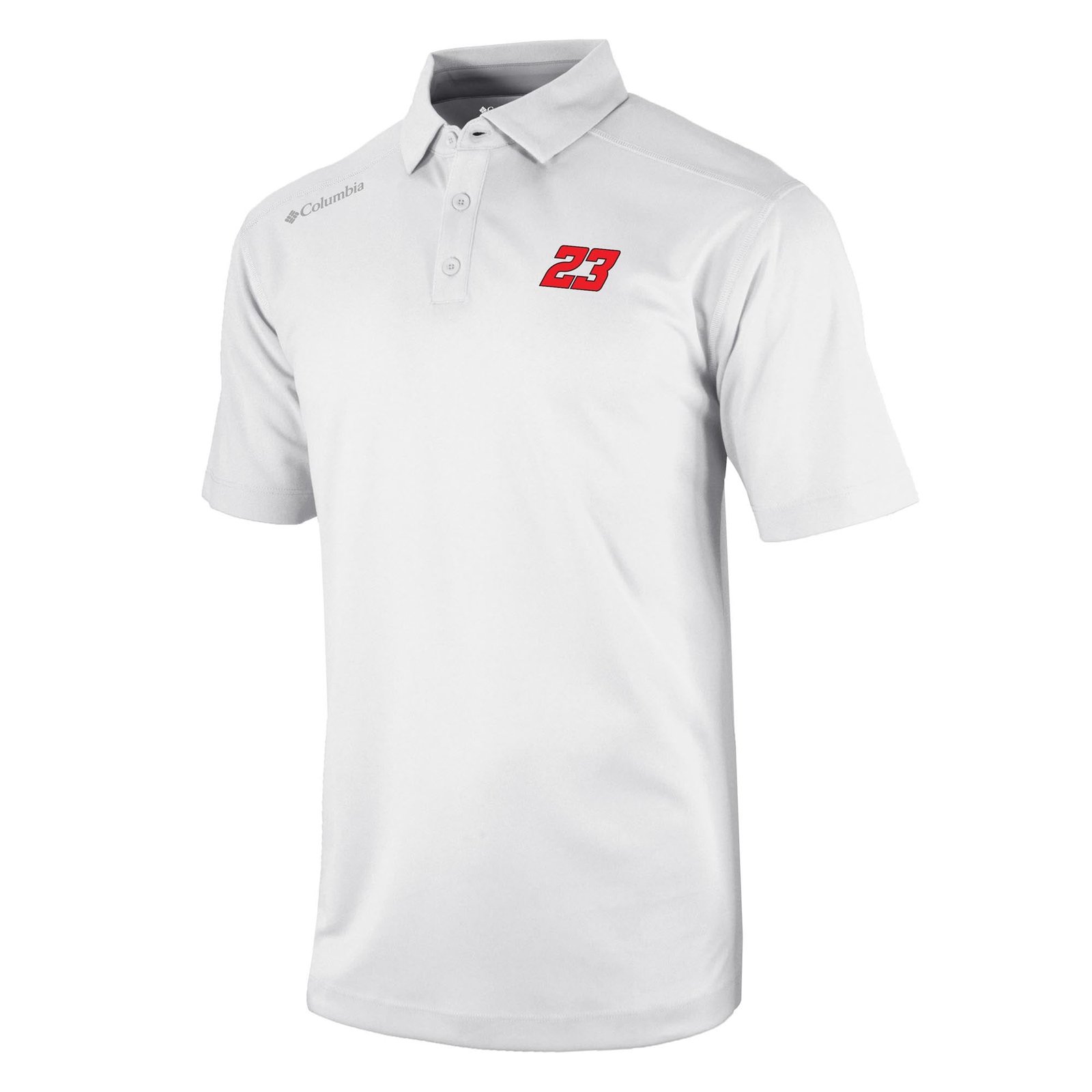 Men’s Columbia White Bubba Wallace Shotgun Polo