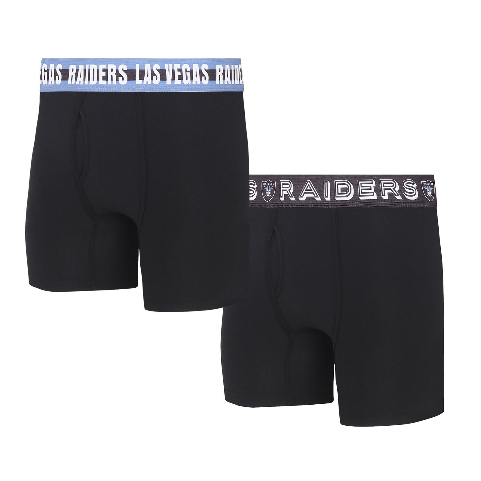 Men’s Concepts Sport Las Vegas Raiders Gauge Knit Boxer Brief Two-Pack