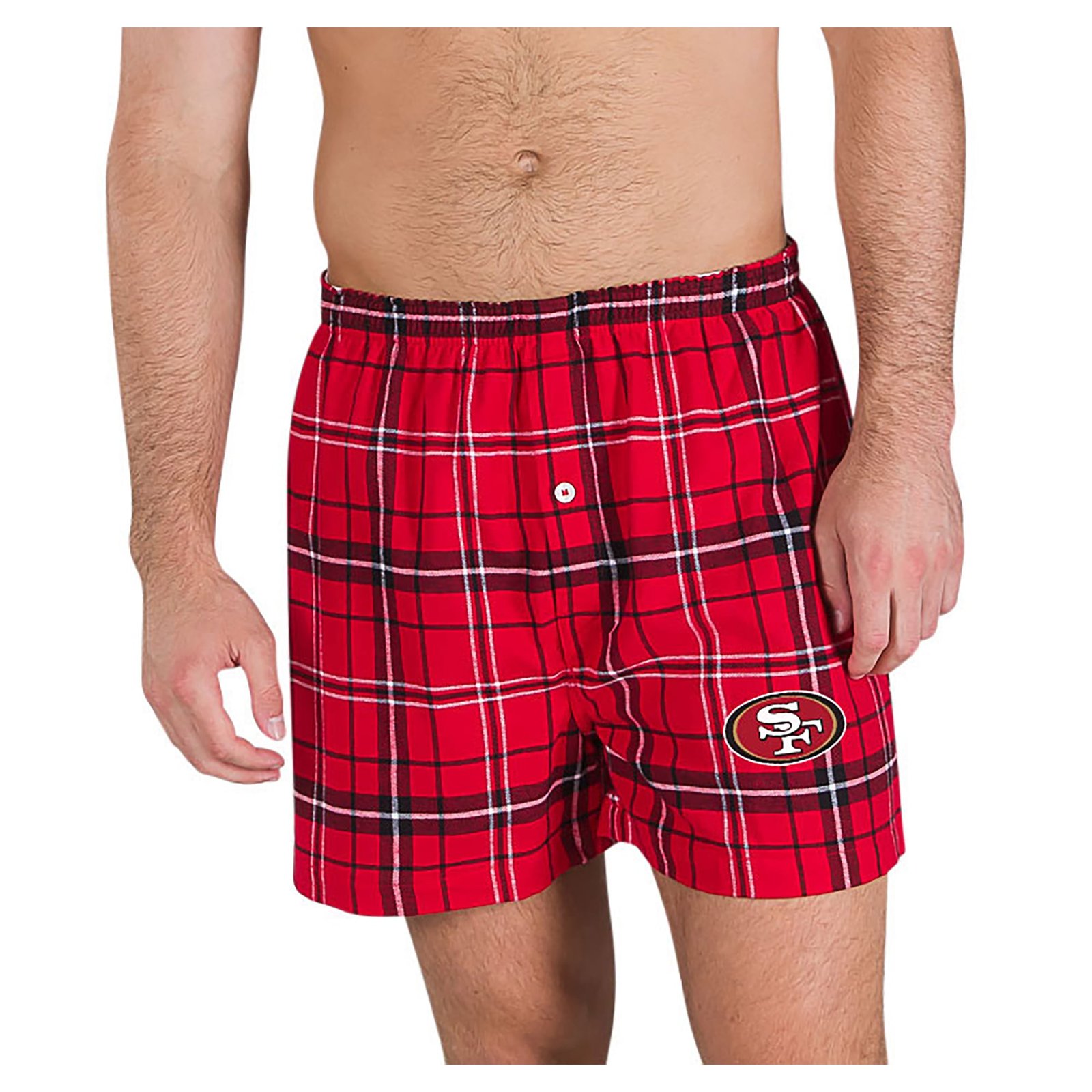 Men’s Concepts Sport Scarlet/Black San Francisco 49ers Ultimate Flannel Boxers