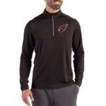 Men’s Cutter & Buck Black Arizona Cardinals Coastline Epic Comfort Recycled Quarter-Zip Pullover