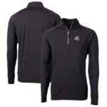 Men’s Cutter & Buck Black Arizona Cardinals Helmet Adapt Eco Knit Stretch Recycled Quarter-Zip Pullover Top