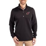 Men’s Cutter & Buck Black Arizona Cardinals Traverse Quarter-Zip Pullover Jacket