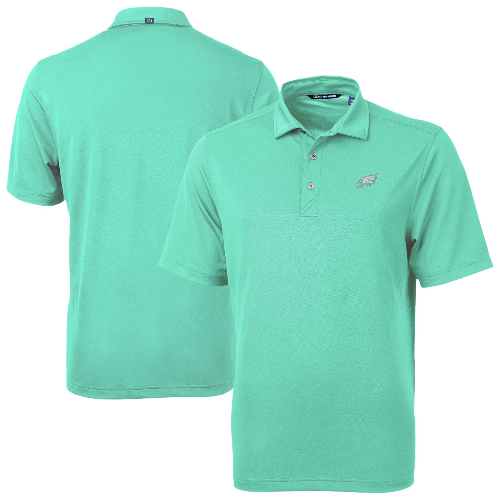 Men’s Cutter & Buck Green Philadelphia Eagles Virtue Eco Pique Recycled Polo