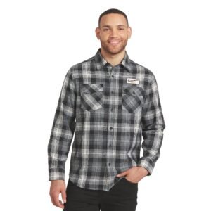 Men’s Darius Rucker Collection by Fanatics Black Washington Commanders Flannel Plaid Long Sleeve Button Up Shirt