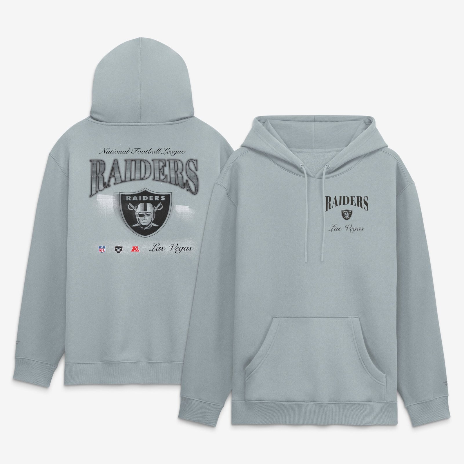 Men’s Fanatics Gray Las Vegas Raiders Nightfall Long Sleeve Fleece Hoodie