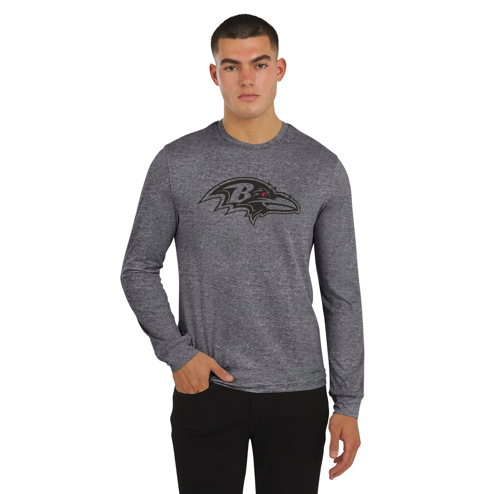 Men’s J. Palmer Charcoal Baltimore Ravens Four Down Long Sleeve T-Shirt