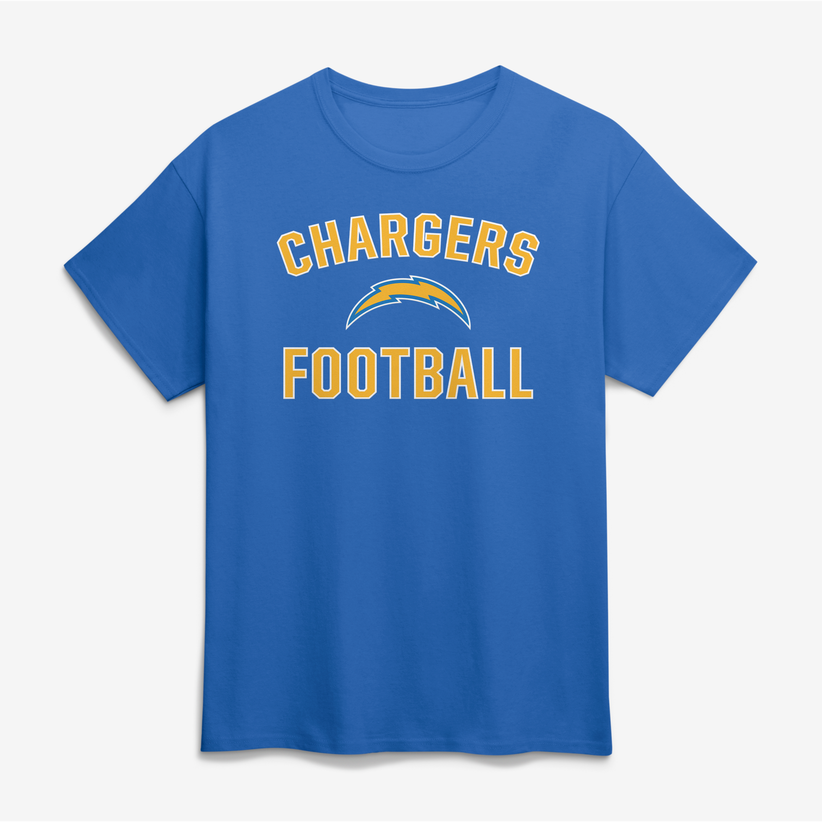 Men’s Logo Athletic Blue Los Angeles Chargers Cotton Victory Arch T-Shirt