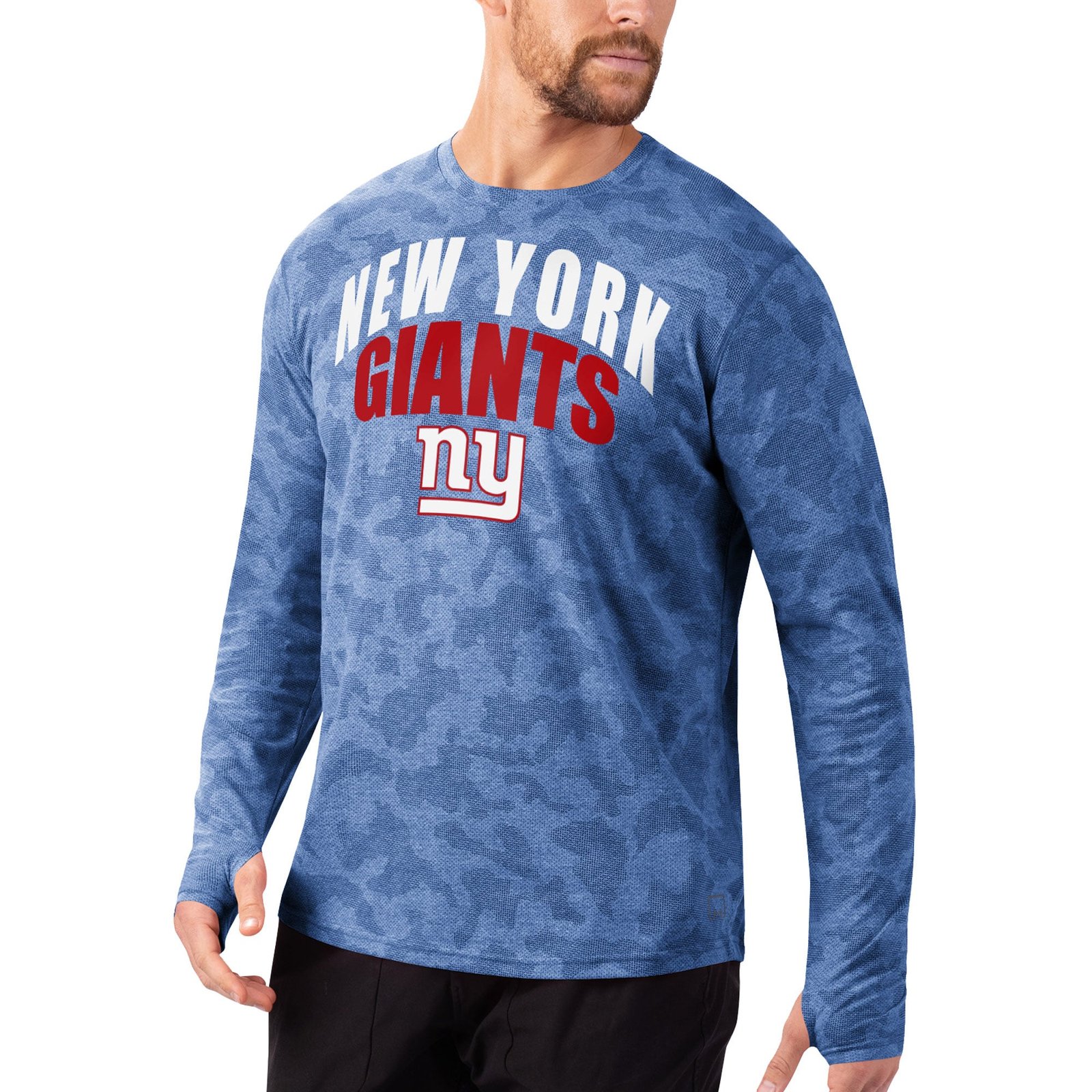 Men’s MSX by Michael Strahan Royal New York Giants Performance Camo Long Sleeve T-Shirt