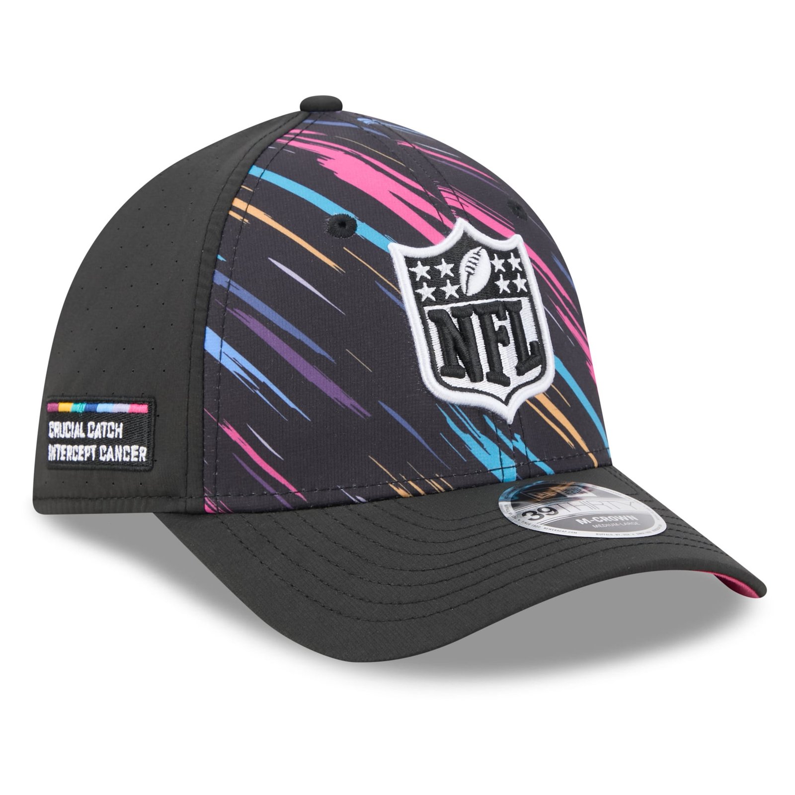 Men’s New Era Black 2026 NFL Crucial Catch 39THIRTY M-Crown Stretch Hat