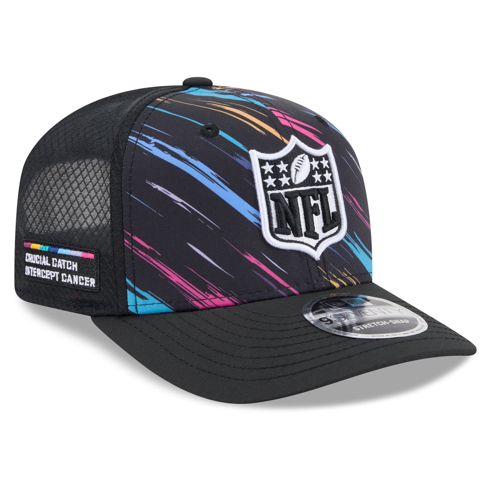 Men’s New Era Black 2026 NFL Crucial Catch 9SEVENTY Adjustable Trucker Hat