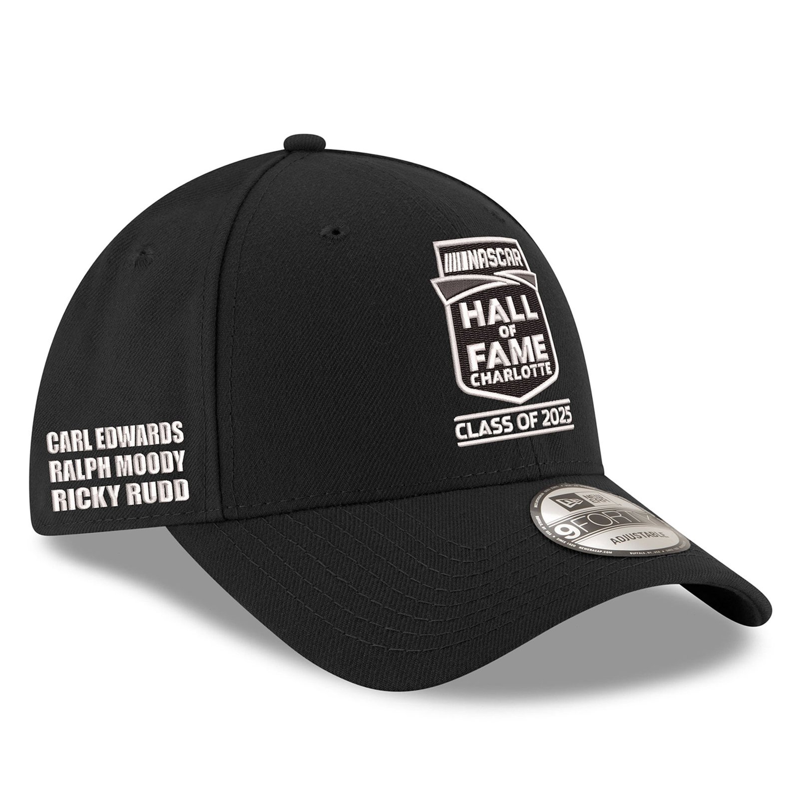 Men’s New Era Black NASCAR 2025 Hall of Fame 9FORTY Adjustable Hat
