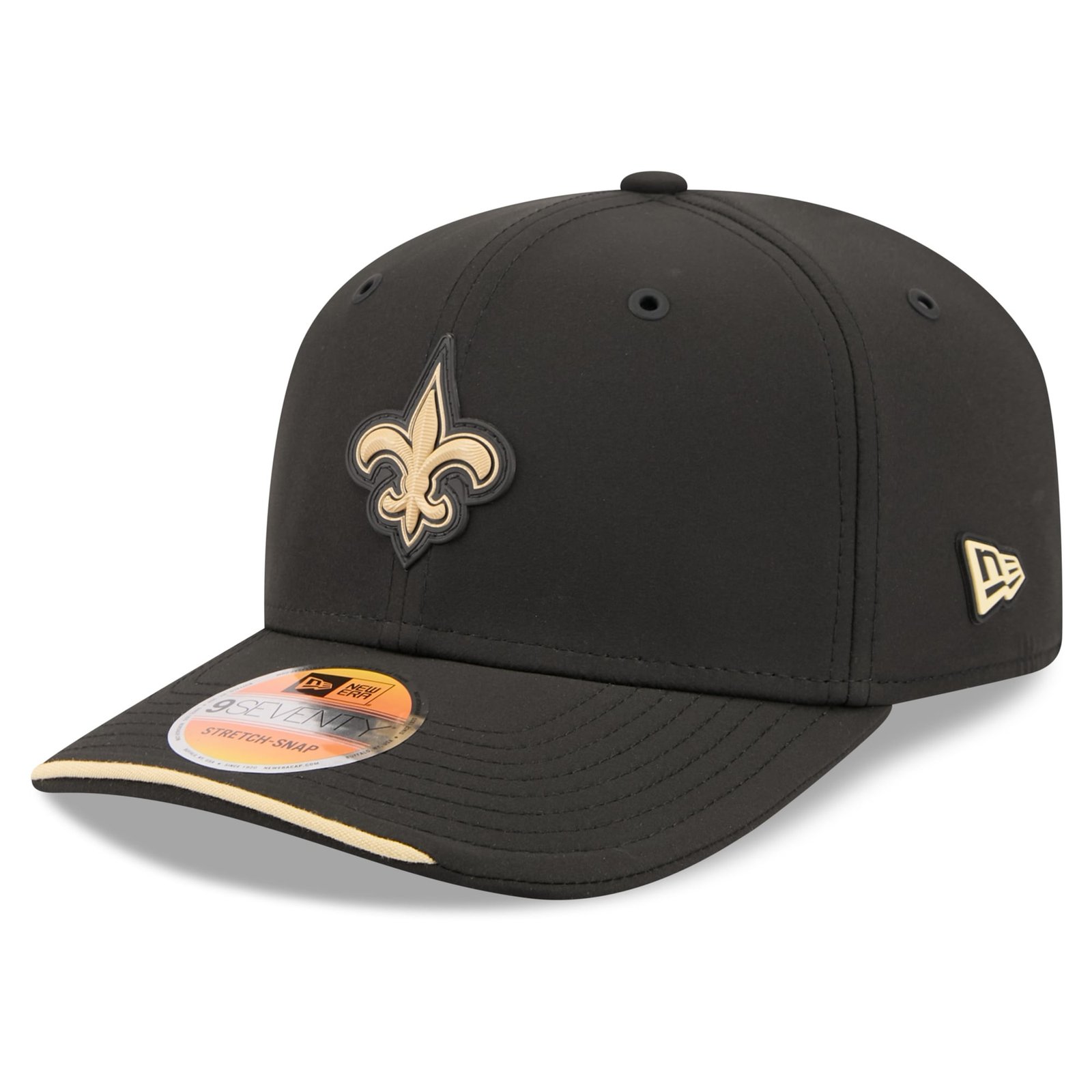 Men’s New Era Black New Orleans Saints 2026 Sideline 9SEVENTY Adjustable Hat