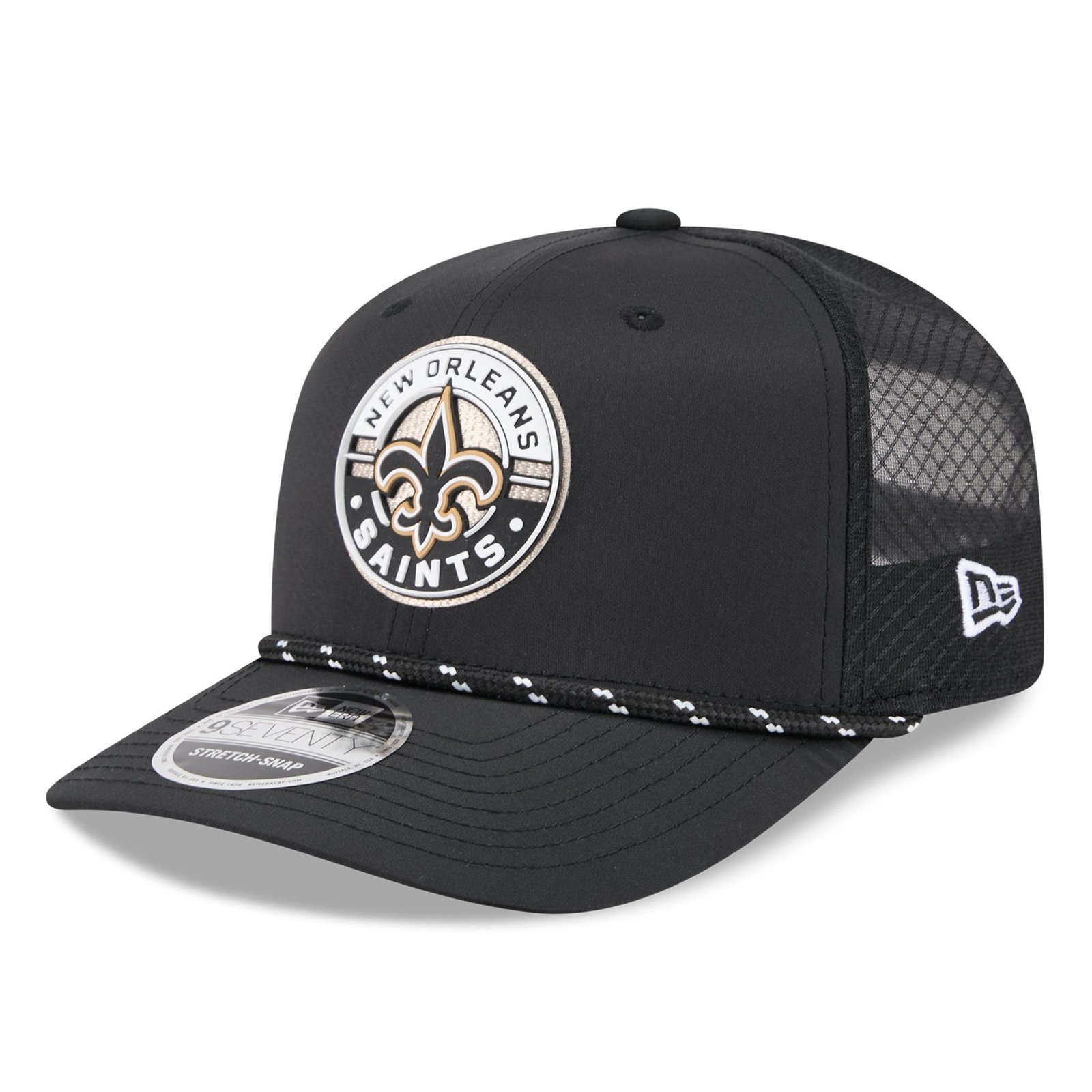 Men’s New Era Black New Orleans Saints Game 9SEVENTY Adjustable Hat
