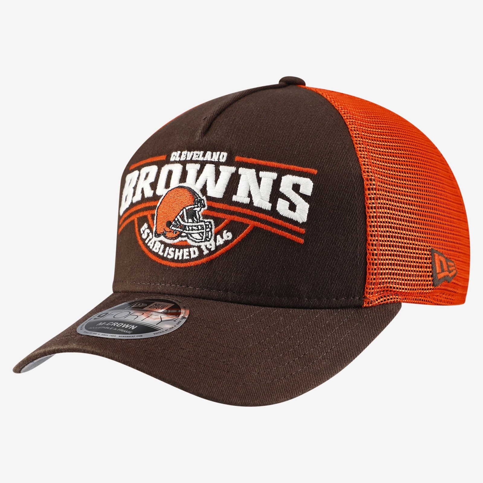 Men’s New Era Brown Cleveland Browns A-Frame 9FORTY Adjustable Hat Men’s New Era Brown Cleveland Browns A-Frame 9FORTY Adjustable Hat