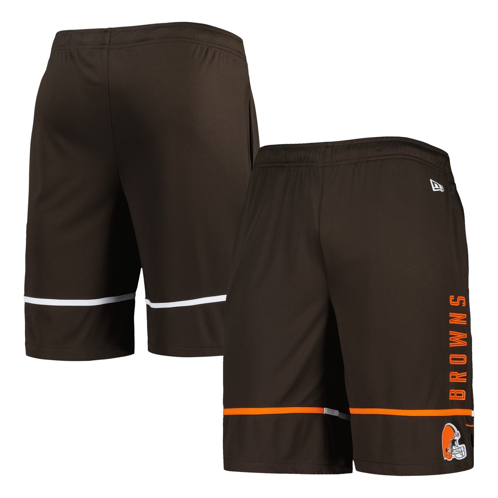 Men’s New Era Brown Cleveland Browns Combine Authentic Rusher Training Shorts