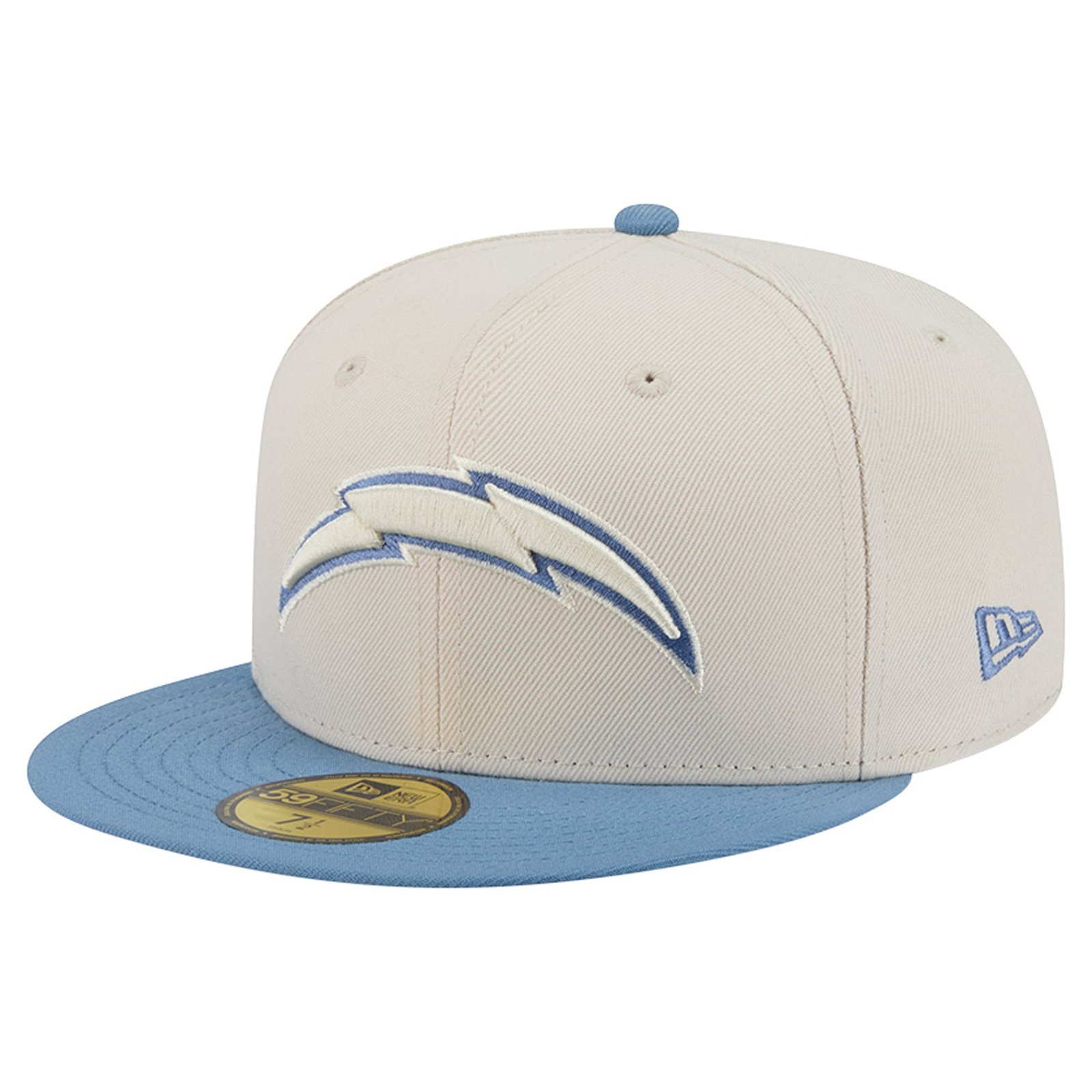 Men’s New Era Cream/Blue Los Angeles Chargers Color Pack 59FIFTY Fitted Hat