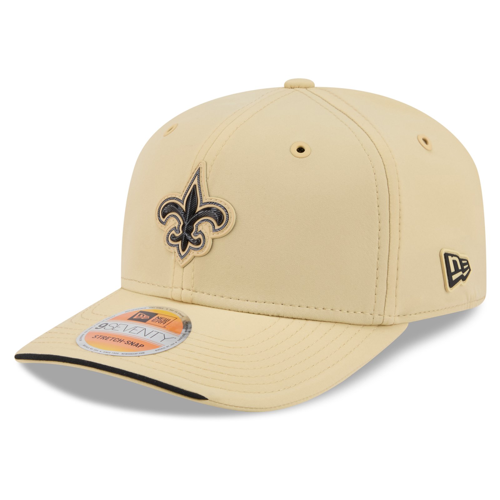Men’s New Era Gold New Orleans Saints 2026 Sideline 9SEVENTY Adjustable Hat