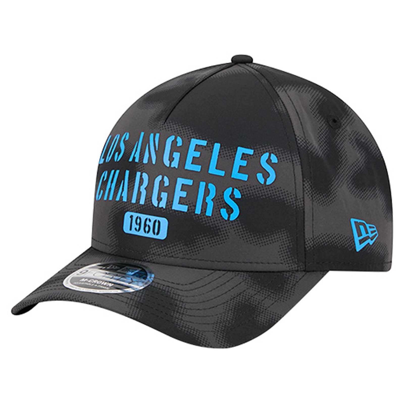 Men’s New Era Gray Los Angeles Chargers Halftone Camo 9FORTY Hat