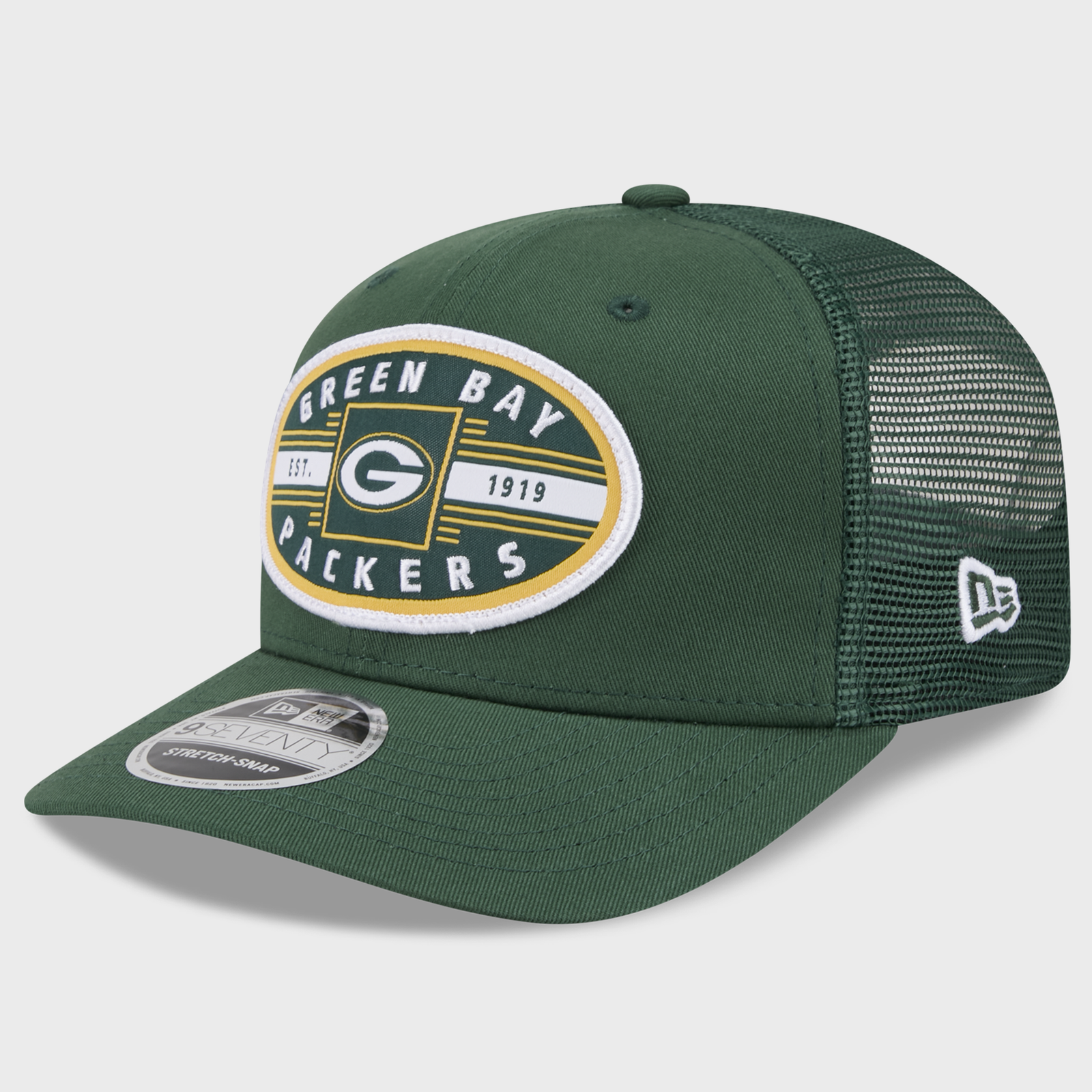Men’s New Era Green Green Bay Packers Collegiate 9SEVENTY Trucker Hat
