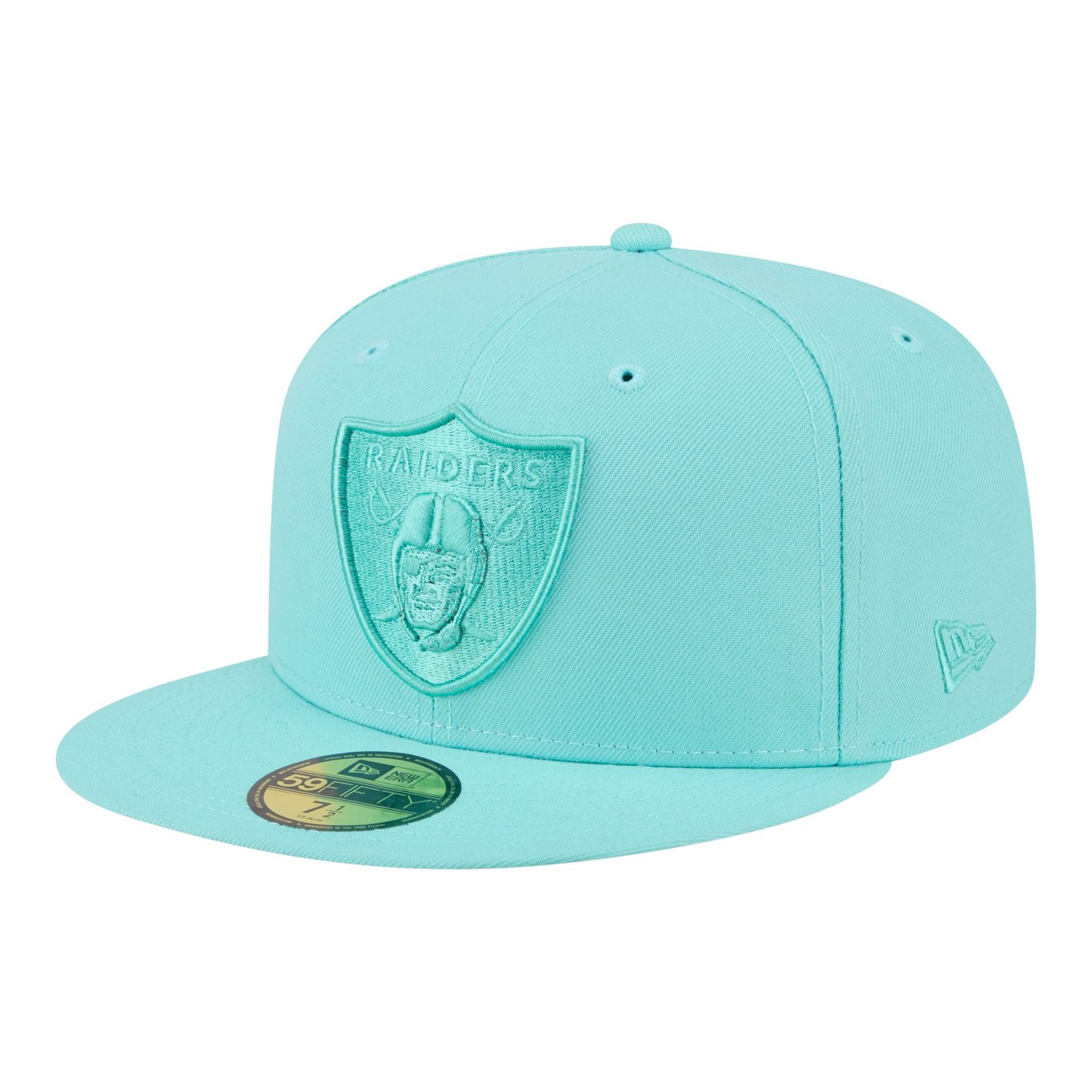 Men’s New Era Turquoise Las Vegas Raiders Color Pack 59FIFTY Fitted Hat