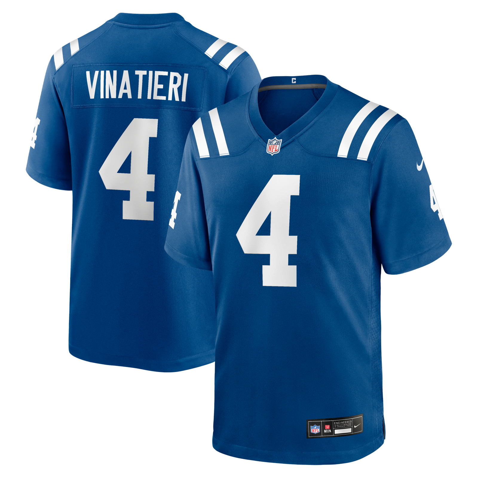 Men’s Nike Adam Vinatieri Royal Indianapolis Colts Team Retired Game Jersey