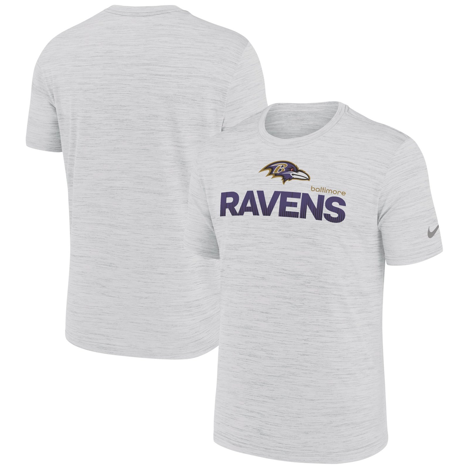Men’s Nike Ash Baltimore Ravens Blitz Velocity Modern Dri-FIT T-Shirt
