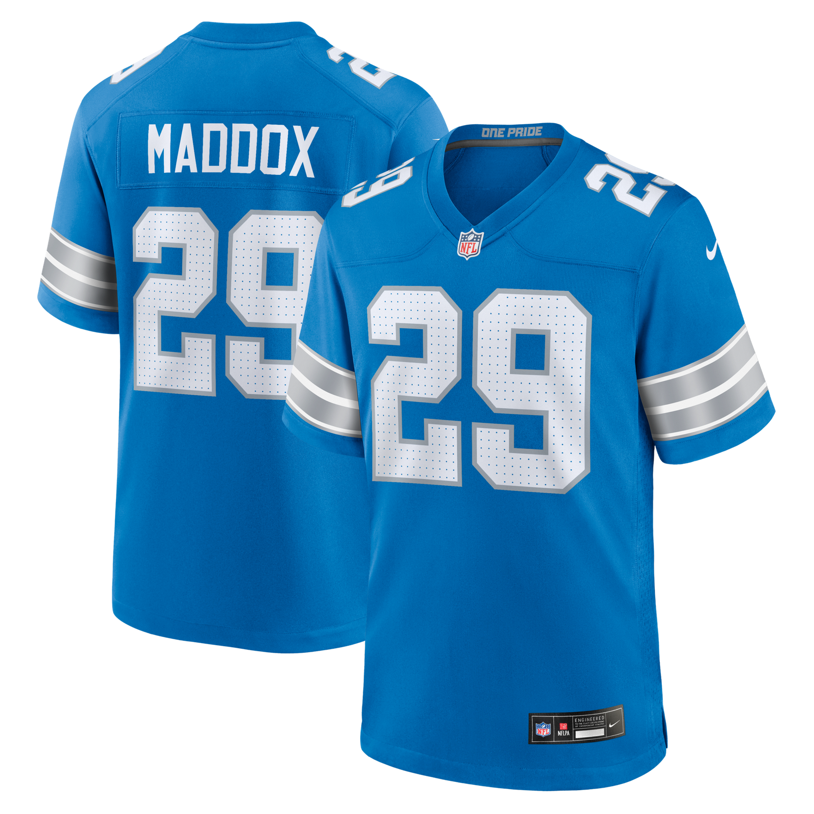 Men’s Nike Avonte Maddox Blue Detroit Lions Team Game Jersey Men’s Nike Avonte Maddox Blue Detroit Lions Team Game Jersey