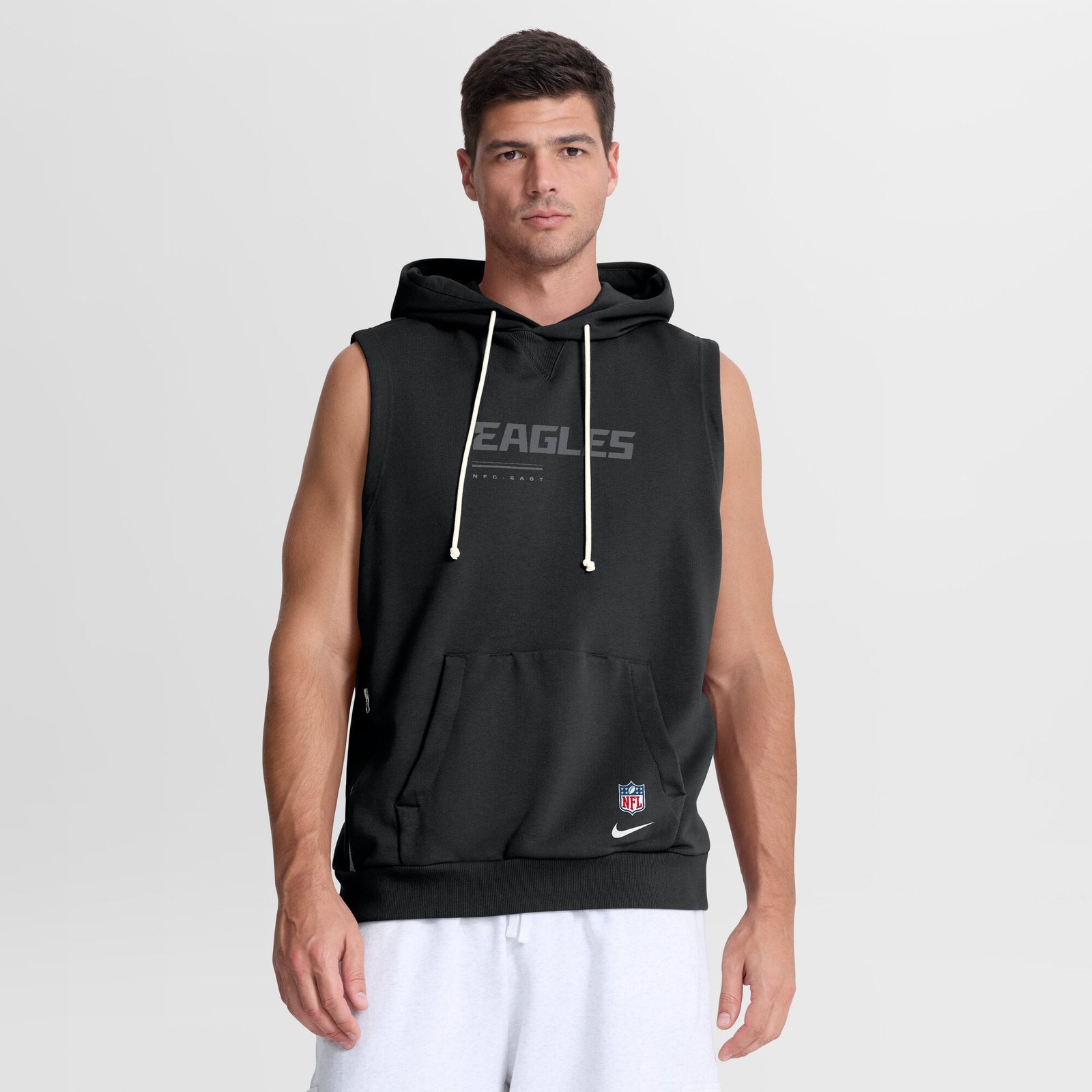Men’s Nike Black Philadelphia Eagles Sideline Standard Issue Dri-FIT Sleeveless Hoodie