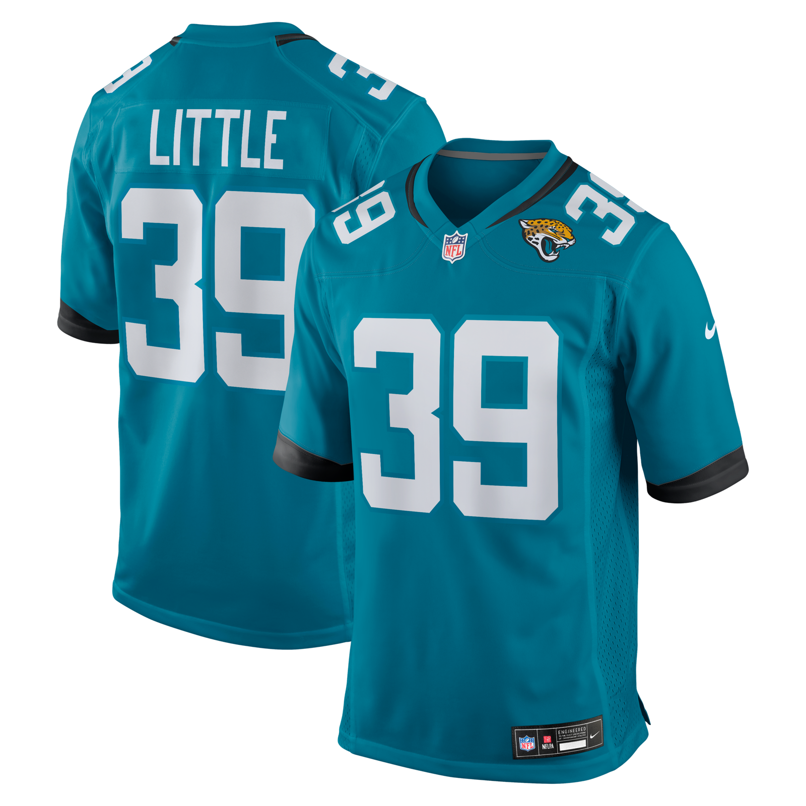 Men’s Nike Cam Little Teal Jacksonville Jaguars Team Game Jersey