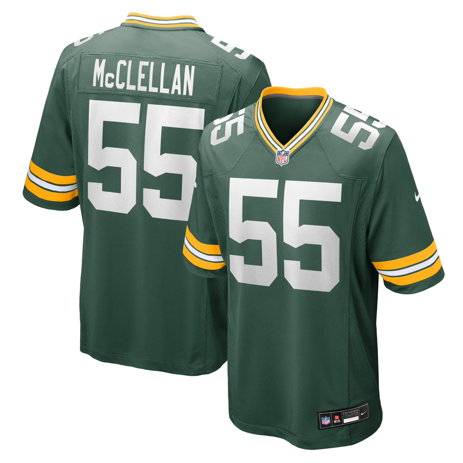 Men’s Nike Chris McClellan Green Green Bay Packers Team Game Jersey