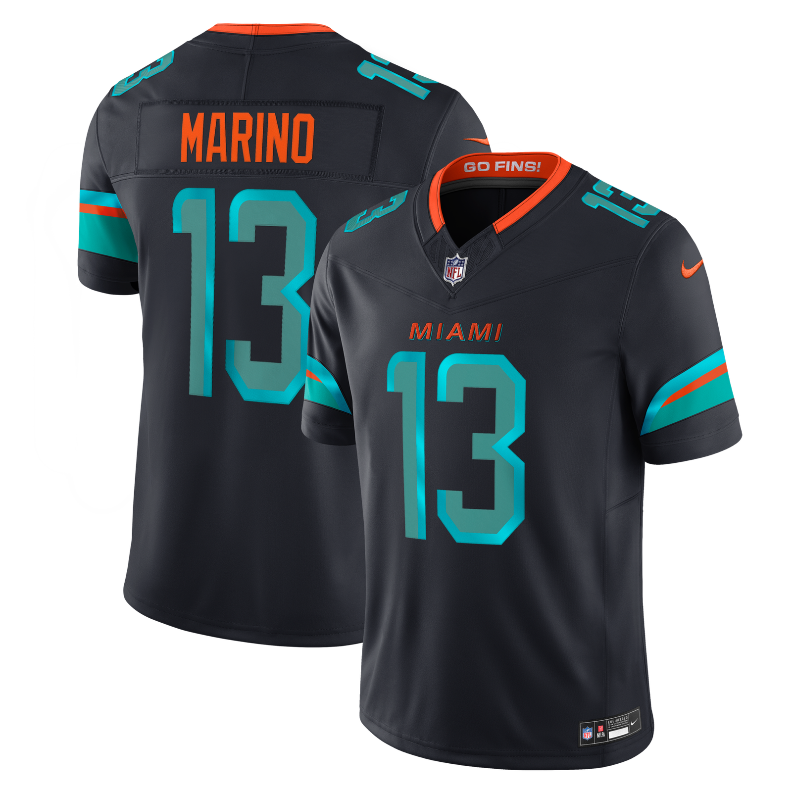 Men’s Nike Dan Marino Navy Miami Dolphins Rivalries Collection Stitched Limited Jersey